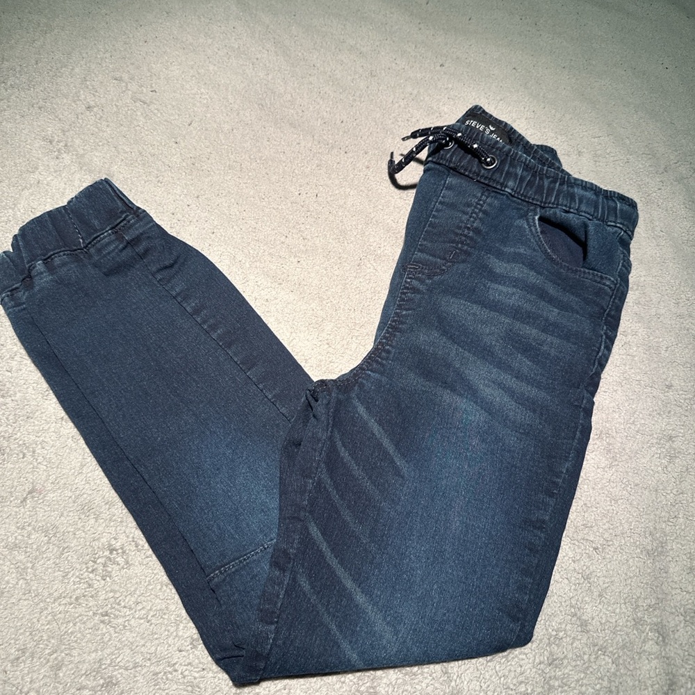 Steve’s Jeans Boys Size 10/12 Dark Wash Jogger Jeans Elastic Waist
